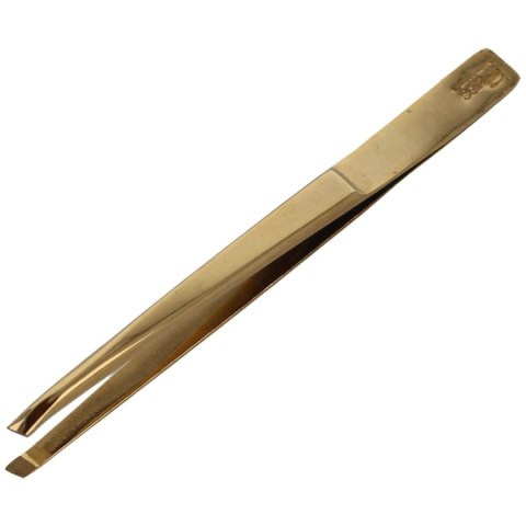Penseta Herbertz Solingen Zagięta / Curved, Złocona 75mm (218G CU 3) Otto Herder Solingen