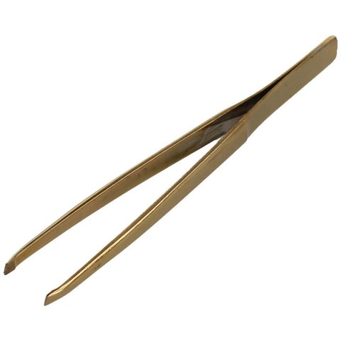 Penseta Herbertz Solingen Zagięta / Curved, Złocona 75mm (218G CU 3) Otto Herder Solingen