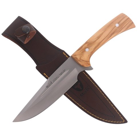 Nóż Muela Full Tang Olive Wood, Satin X50CrMoV15 (JABALI-17OL) Muela