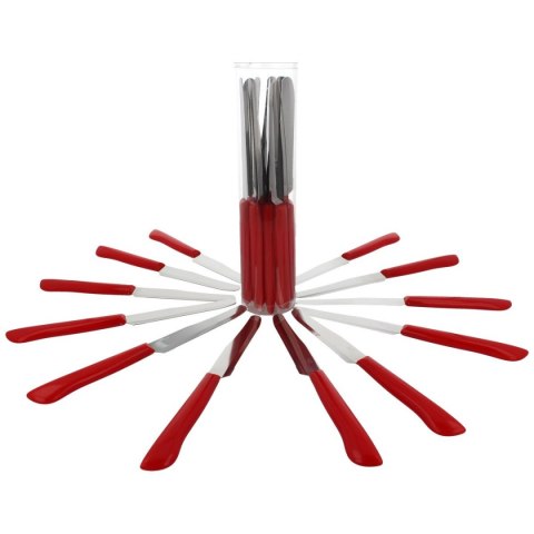Komplet noży kuchennych Doi Leons Arlecchini Red, Tuba 12szt (PV 208 TUBO-12/RD) Doi Leons