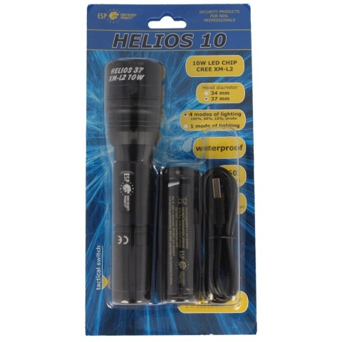 Latarka ESP Helios 10 z ładowarką USB (HELIOS 10-37-4R) ESP - Euro Security Products