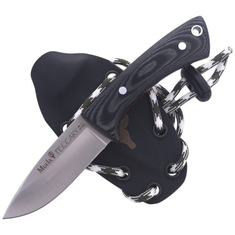 Nóż na szyję Muela Peccary-8M Neck Knife Black Micarta, Satin X50CrMoV15 Muela
