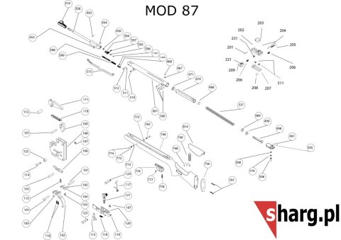 Podkładka metalowa kostki lufy do wiatrówki Hatsan (453) Hatsan Arms