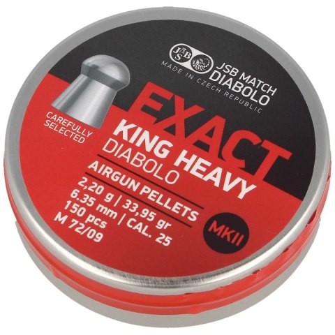 Śrut JSB Exact King Heavy MKII 6.35 mm, 150 szt. (546498-150) JSB