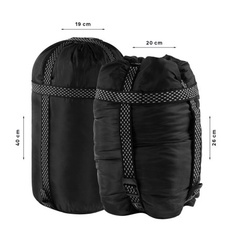 Śpiwór Alpinus Fiber Pro 1300 dla leworęcznych, antracytowy Alpinus