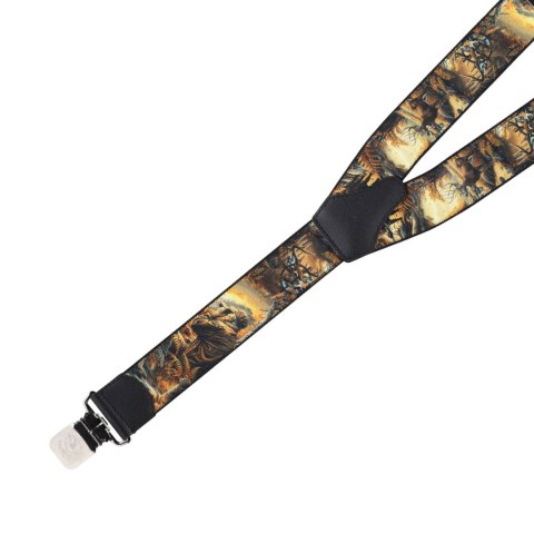 Szelki męskie Ranger 4 cm, drukowane, brązowe Ranger