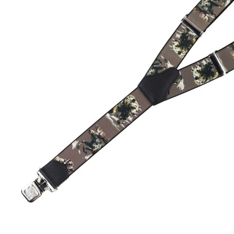 Szelki męskie Ranger 4 cm, drukowane, szare Ranger