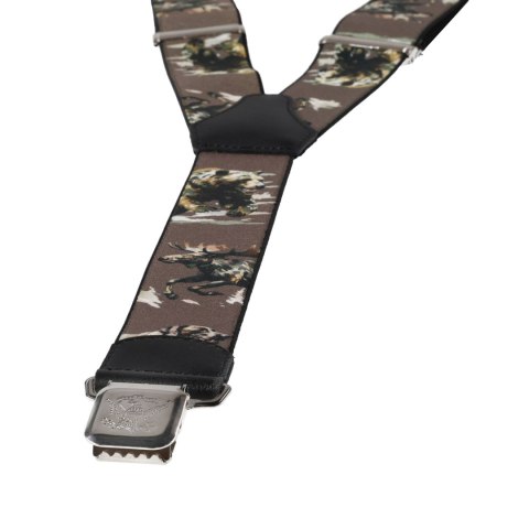 Szelki męskie Ranger 4 cm, drukowane, szare Ranger