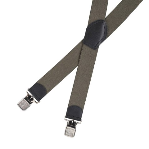 Szelki męskie Ranger 4 cm, gładkie, oliwkowe Ranger
