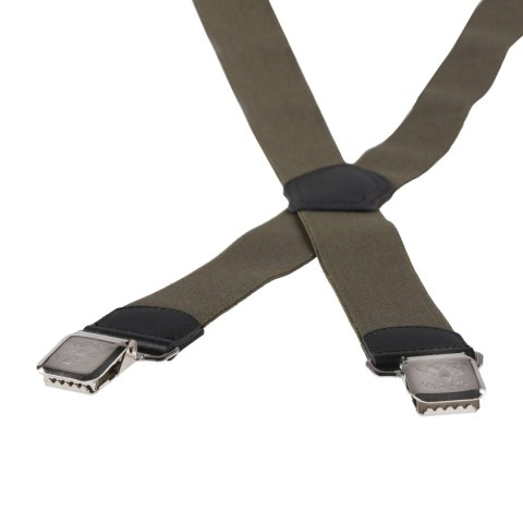 Szelki męskie Ranger 4 cm, gładkie, oliwkowe Ranger