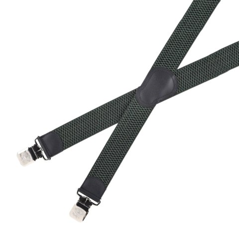 Szelki męskie Ranger 4 cm, zielone Ranger