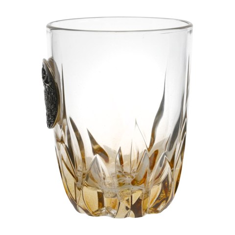 Szklanki do whisky Golden Fox Amber Fire Jeleń, bursztynowy natrysk, 2 szt. Golden Fox