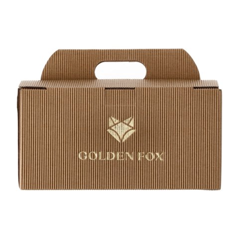 Szklanki do whisky Golden Fox Amber Fire Jeleń, bursztynowy natrysk, 2 szt. Golden Fox