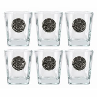 Szklanki do whisky Golden Fox Geo zdobione odlewanym elementem, 6 szt. Golden Fox