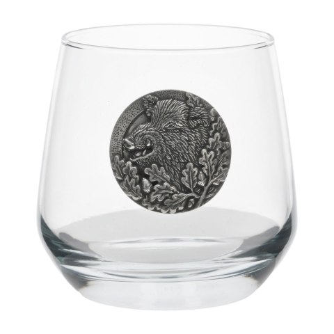 Szklanki do whisky Golden Fox Luna Wild Boar Silver zdobione odlewanym elementem 6 szt. Golden Fox