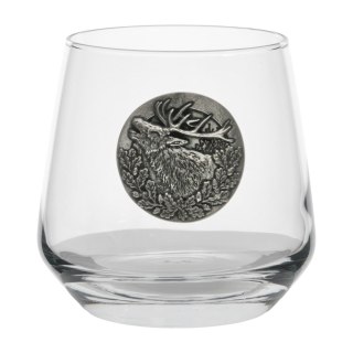 Szklanki do whisky Golden Fox Luna Deer Silver zdobione odlewanym elementem 2szt. Golden Fox