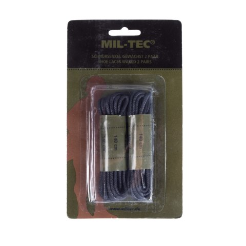 Sznurówki Mil-Tec 140 cm woskowane czarne Mil-Tec