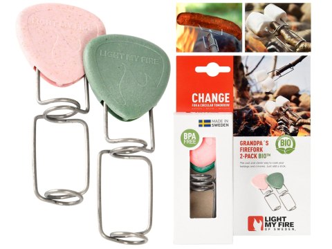 Szpic do pieczenia Light My Fire Grandpa's FireFork Bio zielony i rożowy Light My Fire
