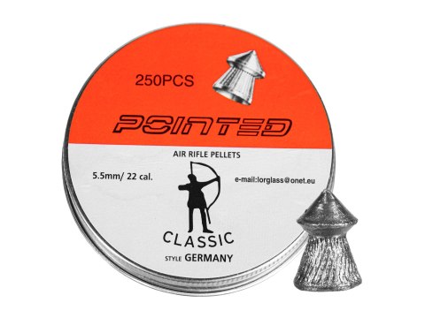 Śrut diabolo Classic Pointed Boxer 5,5 mm 250 szt. molet Lorglass