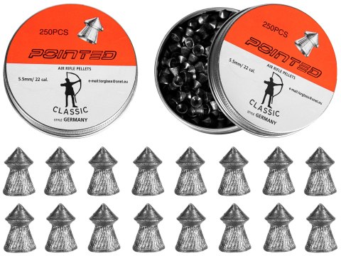 Śrut diabolo Classic Pointed Boxer 5,5 mm 250 szt. molet Lorglass