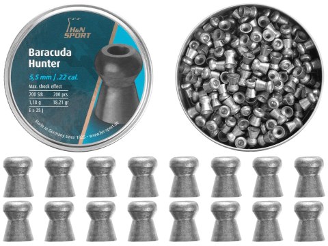 Śrut diabolo H&N Baracuda Hunter, 5.5 mm, 200 szt. H&N Sport