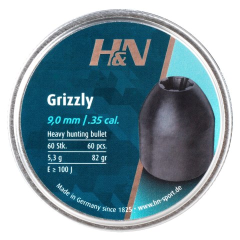 Śrut diabolo H&N Grizzly 9 mm 60 szt. H&N Sport