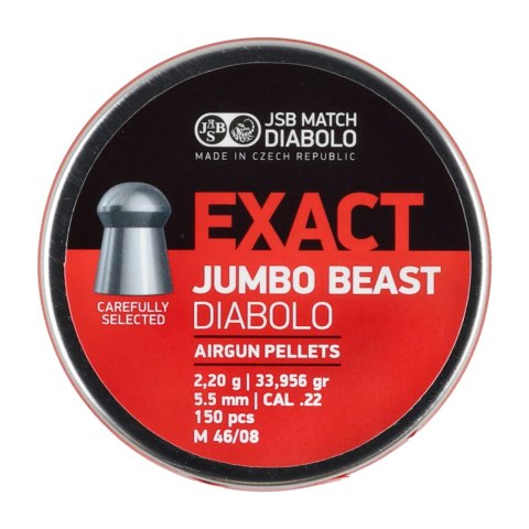 Śrut diabolo JSB Exact Jumbo Beast 5,52 mm 150 szt. JSB Match Diabolo
