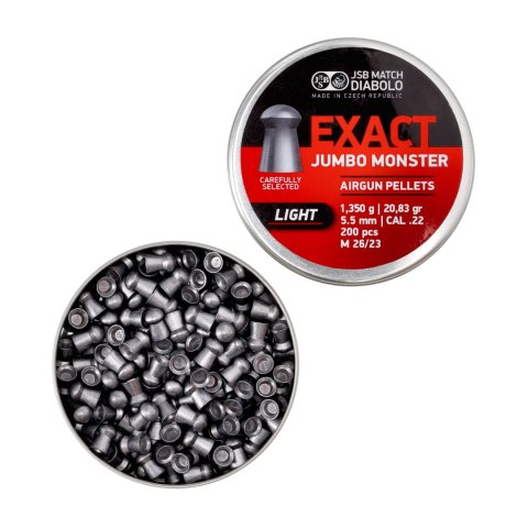 Śrut diabolo JSB Exact Jumbo Monster Light 5,52 mm 200 szt. JSB Match Diabolo