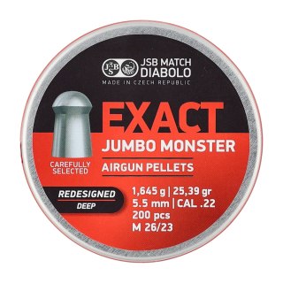 Śrut diabolo JSB Exact Jumbo Monster Redesigned Deep 5,52 mm 200 szt. JSB Match Diabolo