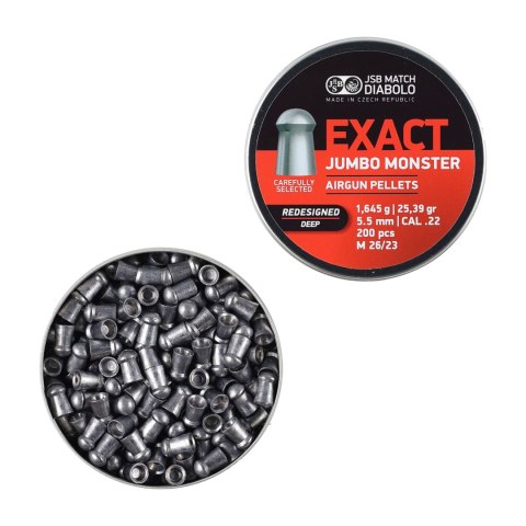 Śrut diabolo JSB Exact Jumbo Monster Redesigned Deep 5,52 mm 200 szt. JSB Match Diabolo