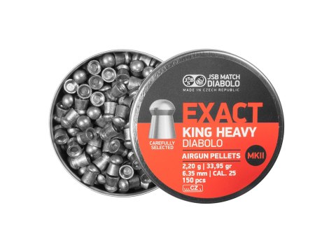 Śrut diabolo JSB Exact King Heavy II 6,35 mm 150 szt. JSB Match Diabolo