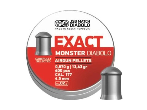 Śrut diabolo JSB Exact Monster 4,52 mm 400 szt. JSB Match Diabolo
