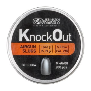 Śrut diabolo JSB KnockOut Slugs 5,5 mm 200 szt. JSB Match Diabolo