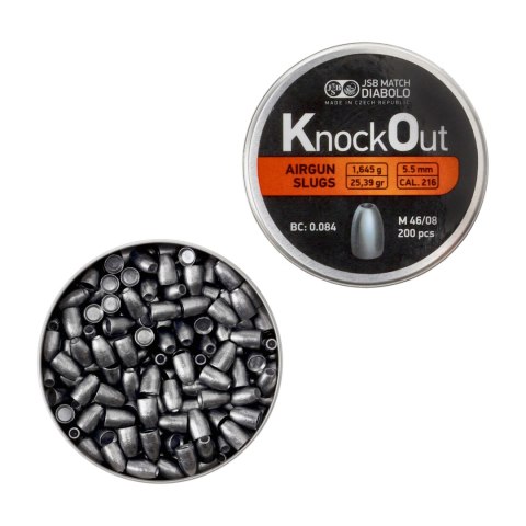 Śrut diabolo JSB KnockOut Slugs 5,5 mm 200 szt. JSB Match Diabolo