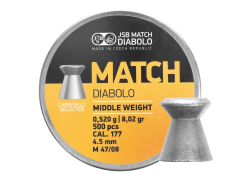 Śrut diabolo JSB Match Middle 4,51 mm 500 szt. JSB Match Diabolo