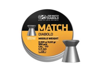 Śrut diabolo JSB Match Middle 4,52 mm 500 szt. JSB Match Diabolo