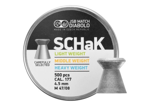 Śrut diabolo JSB Schak 500 4,49 mm 500 szt. 0,500 g JSB Match Diabolo
