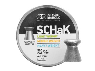 Śrut diabolo JSB Schak 500 LG 4,50 mm 500 szt. 0,520 g JSB Match Diabolo