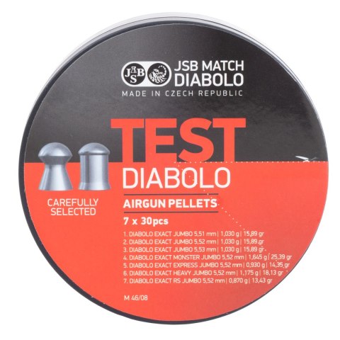 Śrut diabolo JSB Exact Tester Jumbo 5,5 mm 210 szt. JSB Match Diabolo