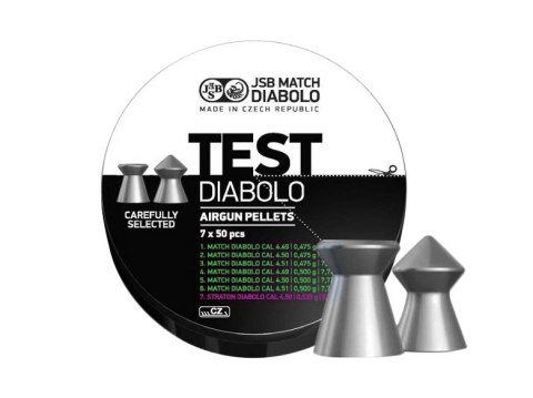 Śrut diabolo JSB Tester Pistol 4,49-4,51 mm 350 szt. 0,475-0,535 g JSB Match Diabolo