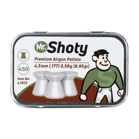 Śrut tarczowy płaski Mr. Shoty 4,5 mm 0,58 g 450 szt. Mr. Shoty