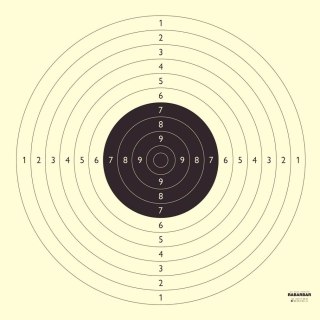 Tarcza strzelecka Olimpijka LUX - pakiet 50 szt. pistolet sportowy NN