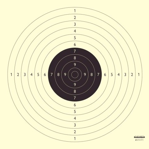 Tarcza strzelecka Olimpijka LUX - pakiet 50 szt. pistolet sportowy NN