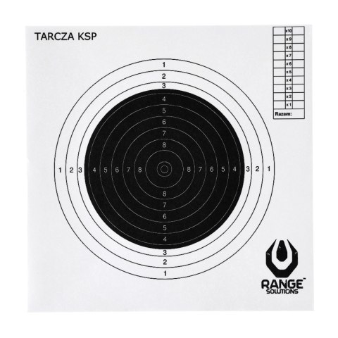 Tarcza strzelecka Range Solutions KSP karabin sportowy, 20x20cm, 100szt. Range Solutions