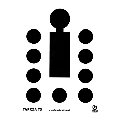Tarcza strzelecka Range Solutions T3 - Bulinek, 50 szt. Range Solutions