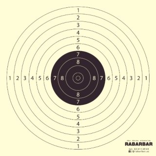 Tarcza strzelecka pistolet pneumatyczny 10 m - pakiet 50 szt. NN