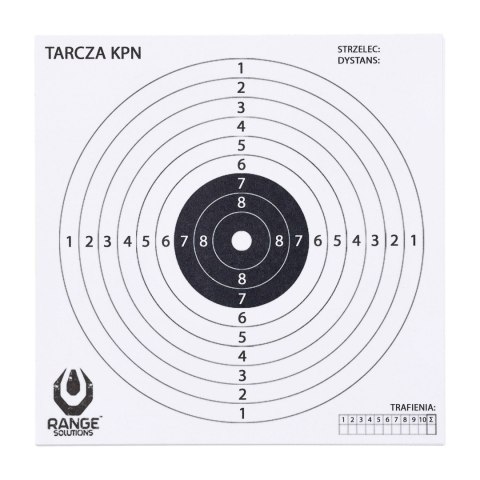 Tarcze Range Solutions KPN do wiatrówki 14x14cm 100szt Range Solutions