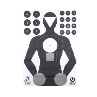 Tarcze strzeleckie Range Solutions Z-TAC 50szt Sylwetka Taktyczna Range Solutions
