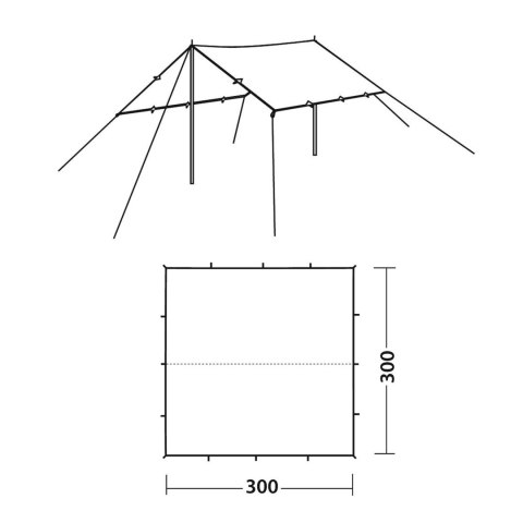 Tarp turystyczny Robens 3 x 3, niebieski Robens