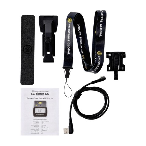 Timer strzelecki Shooters Global Shot Timer Go quick release + pocket clip Shooters Global